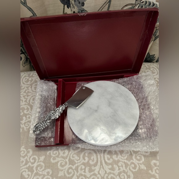 Brand New Arthur Court Marble Cheese Cutting Plate With Knife - Picture 2 of 9